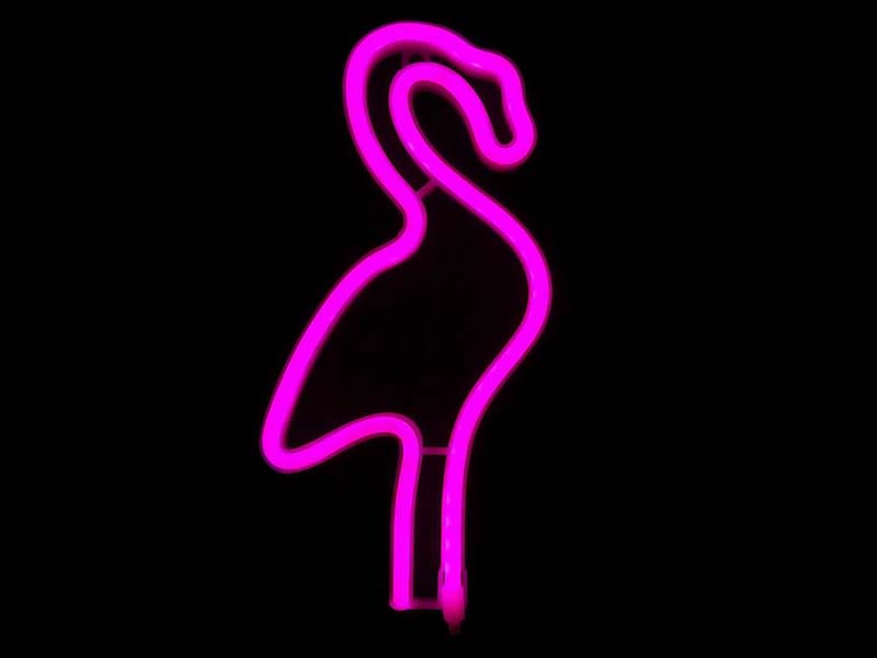 Decorative Hanging Flamingo, neon rope