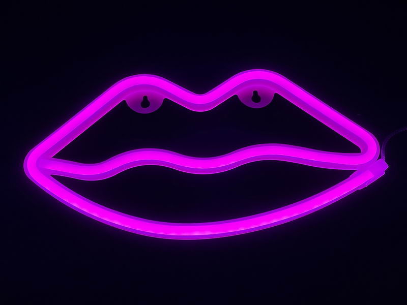 Decorative Lip, neon rope